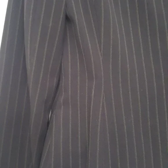 New STYLE & CO Strech Collection Womens Button Suit Jacket Black Striped - Picture 7 of 12
